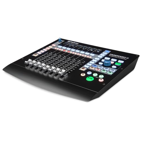 Pre Sonus FaderPort™ 8: 8-channel Mix Production Controller Bundle w/ 4-Pack Pig Hog PHM10 8mm Mic Cable and Liquid Audio Polishing Cloth