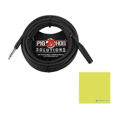 Liquid Audio Sennheiser HD 280 PRO Over-Ear Monitoring Headphones, Black Bundle w/Pig Hog PHX14-25 1/4" Headphone Extension Cable Polishing Cloth