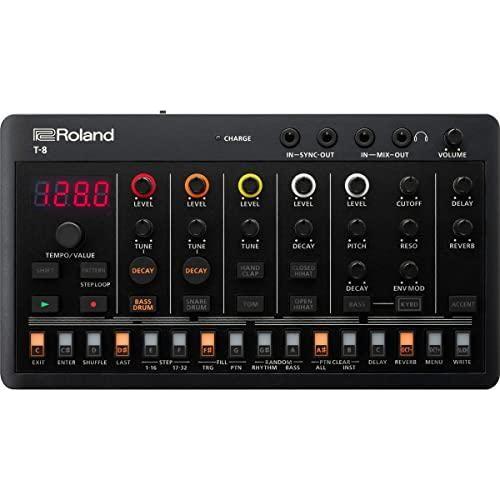 Roland AIRA Compact T-8 Beat Ultra-Portable Bass Machine Sounds | TR-REC Drum Sequencer | Six Rhythm Tracks | Built-in Effects | USB and MIDI Connectivity