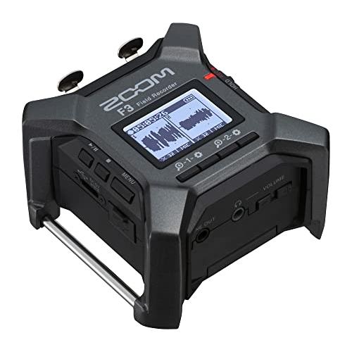 Zoom F3 Professional Field Recorder, 32-bit Float Recording, 2 Channel Recorder, Dual AD Converters, 2 Locking XLR/TRS Inputs, Battery Powered, Wireless Control