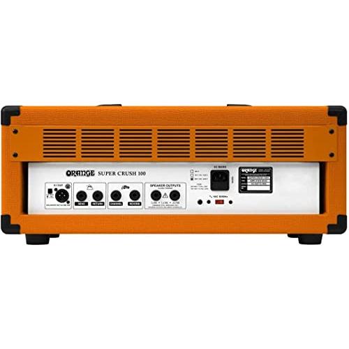 Orange SUPER-CRUSH-100-H Super Crush 100W Guitar Amplifier Head Bundle w/Pig Hog 10' Orange Creme 2.0 Guitar Bass Cable & Liquid Audio Polishing Cloth