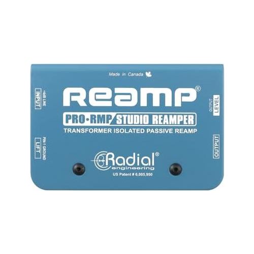 Radial ProRMP Studio Reamper Direct Box Bundle w/Pig Hog PHM10 8mm 10ft XLR Mic Cable and Liquid Audio Polishing Cloth