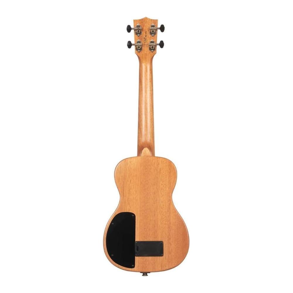 Kala Solid Body Electric Acacia Tenor Ukulele with Bag, KA-SB-ACA-T Bundle w/Kala KKBL Klipz Tuner in Blue and Liquid Audio Polishing Cloth