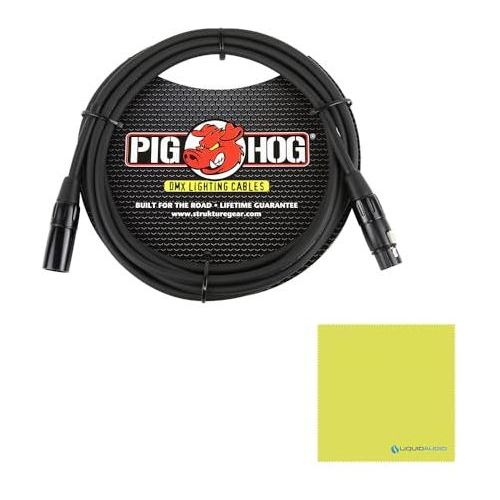 Chauvet H1800FLEX Hurricane 1800 Flex Adjustable Fog Machine Bundle w/Pig Hog PHDMX10 Lighting Cable and Liquid Audio Polishing Cloth