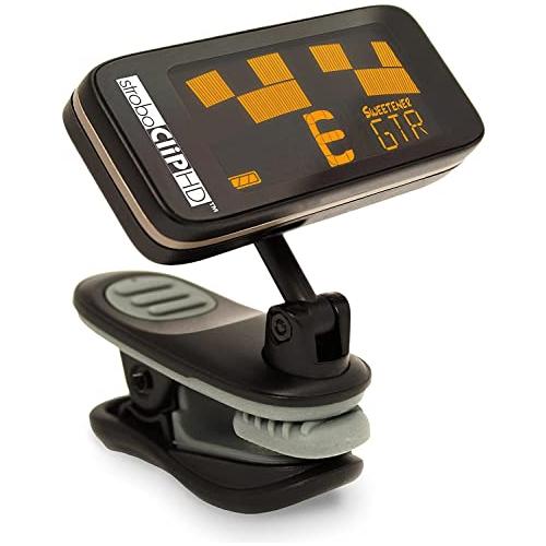 Peterson StroboClip HD Clip-On Tuner Bundle for Guitar, Bass, Violin, Ukulele, Harp, Brass, Woodwind, Orchestral w/ 12-Pack Fender Guitar Picks & Liquid Audio Polishing Cloth