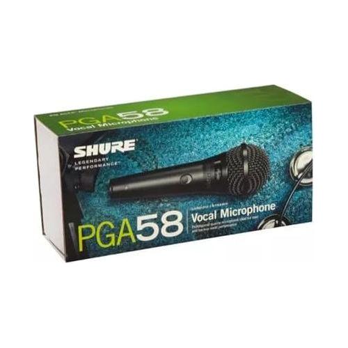 Shure PGA58 Dynamic Microphone - Handheld Mic for Vocals with Cardioid Pick-up Pattern, Discrete On/Off Switch, Stand Adapter and Zipper Pouch, No Cable (PGA58-LC)