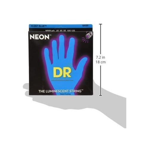 DR Handmade Strings DR Hi-Def Neon Blue Medium Bass Guitar Strings (NBB-45)