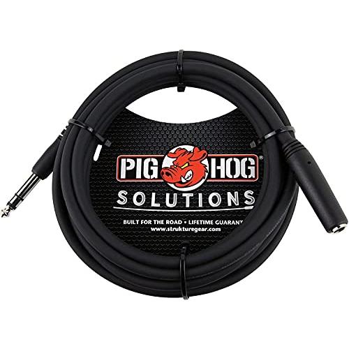 Pig Hog PHX14-25 1/4" TRSF to 1/4" TRSM Headphone Extension Cable, 25 Feet