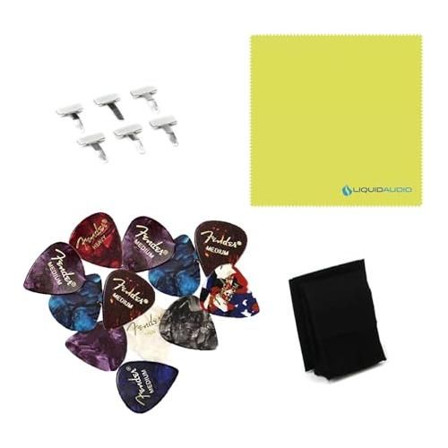 LR Baggs Anthem SL Acoustic Guitar Pickup Bundle w/ 12x Fender Picks and Liquid Audio Polishing Cloth