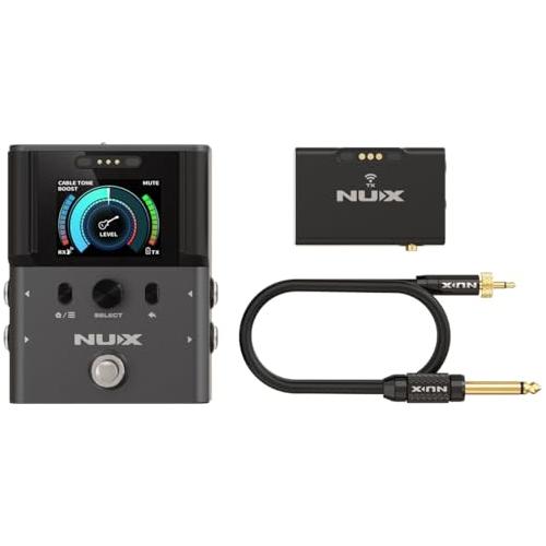 NUX B-8 Wireless System for Guitar, Bass, Various Instruments with Electronic Pickups. Built in Booster/Tuner. Wireless Solution for Gigging, Home Playing