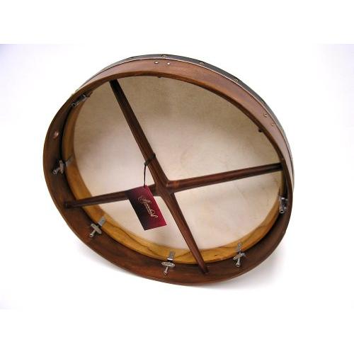 ROOSEBECK TUNABLE SHEESHAM BODHRAN CROSS-BAR SOFT NATURAL HEAD 18-BY-3.5-INCH