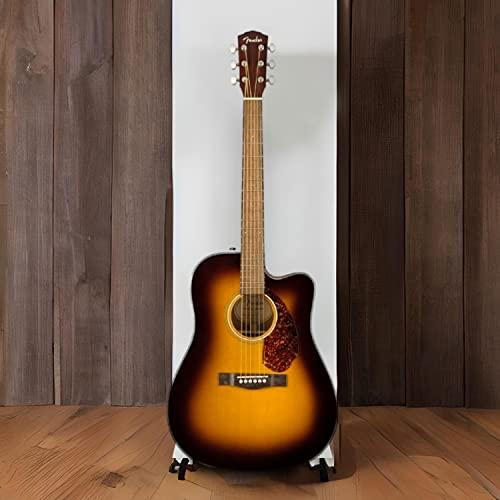 Fender CD-140SCE All-Mahogany Dreadnought Cutaway Acoustic Electric Guitar, with 2-Year Warranty, Fishman Pickup and Preamp System, Natural, with Case