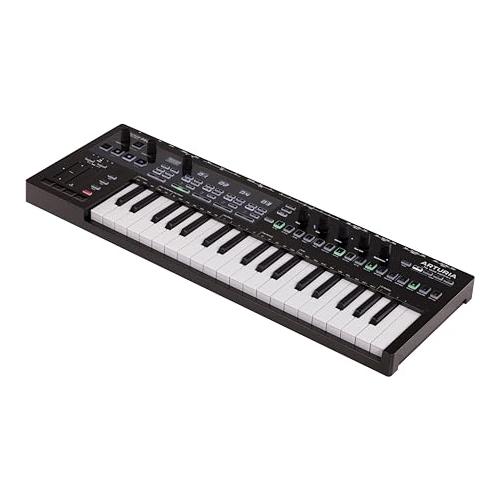 Arturia KeyStep Pro Chroma 37-Key Controller and Unparalleled 4-Track Sequencer and Keyboard with Blue LEDs and Stylish Knob Caps (Gray)