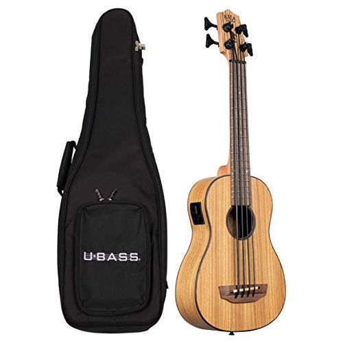 Kala Brand Music Co., 4-String Ukulele, Right, Natural, Ubass Zeb-FS