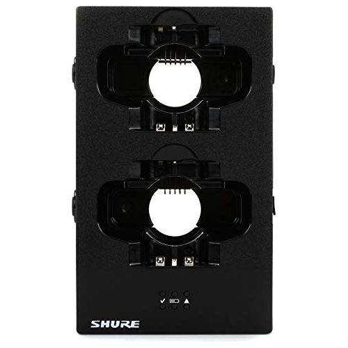 Shure SBC200 Dual Docking Charger, Recharging Station Charges SB900A Batteries in-or-out of Transmitters, Run up to 4 SBC200 Stations off 1 Power Supply (Power Supply NOT Included)