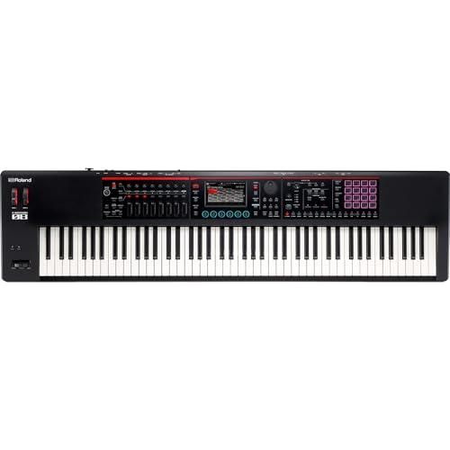 Roland FANTOM-08 Synthesizer Keyboard Bundle w/Roland RPU-3 Pedal Unit and Liquid Audio Polishing Cloth