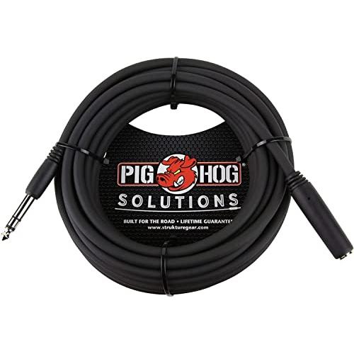 Audio Technica ATH-M50X Professional Studio Monitor Headphones Black Bundle w/Pig hog 25 Extension Cable & Liquid Polishing Cloth with Detachable Cable