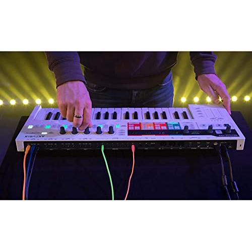 Arturia KeyStep Pro 37-Key Controller & Sequencer USB/MIDI/CV Keyboard Controller Bundle w Studio Headphones & Pig Hog MIDI Cable