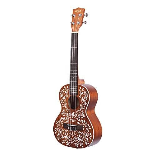 KALA, 4-String Ukulele, Right, Mahogany & White LTP-MH