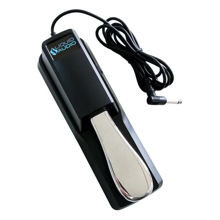 Liquid Audio Deluxe Sustain Pedal - Ideal for Yamaha, Casio, Roland, Korg, Behringer, Moog Keyboards - Includes Polarity Switch, 1/4" Input Plug, and Extended 6.5ft Cable