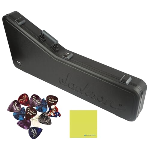 Liquid Audio Jackson® Rhoads RR 6/7 Molded Case, Black - 2997774100 Bundle w/ 12-Pack Guitar Pick Polishing Cloth