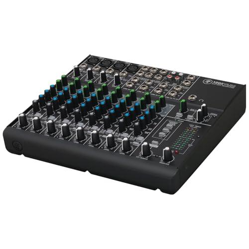 Ma ckie 1202VLZ4 12-Channel Compact Analog Mixer Bundle w/ 4-Pack Pig Hog PHM10 8mm Mic Cable and Liquid Audio Polishing Cloth