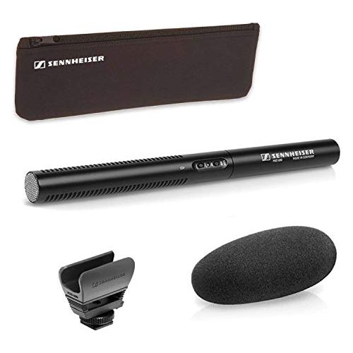 Sennheiser MKE 600 Camcorder Shotgun Microphone with Carrying Case, Shock Mount, Foam Windscreen and Extended Protection Plan