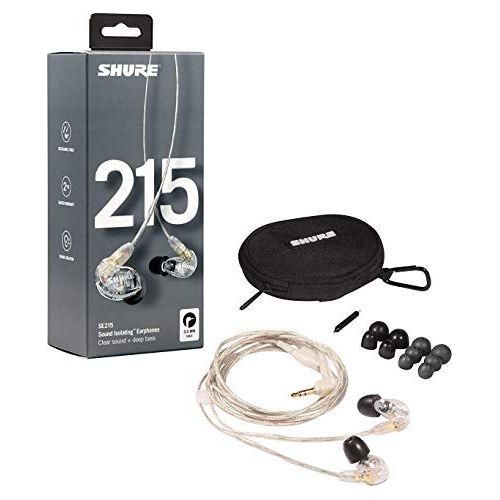 Shure Portable Videography Kit - Professional Recording Rig with MV88+ iPhone Mic, Manfrotto PIXI Tripod, Phone Clamp, Mount, AMV88-Fur Windjammer and SE215 PRO Sound Isolating Earbuds (MV88+SE215-CL)