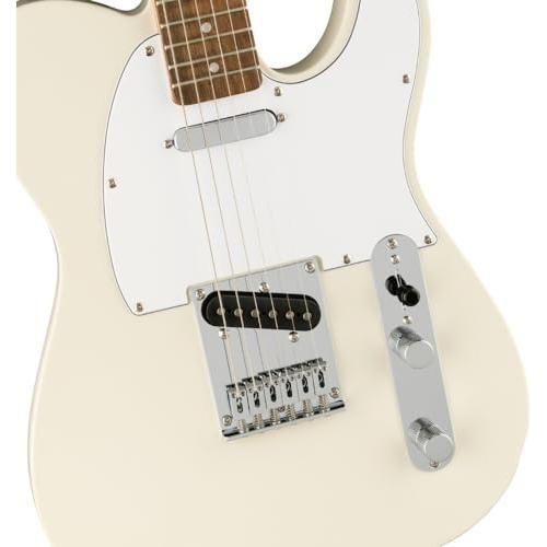 Squier Affinity Series® Telecaster, Indian Laurel Fingerboard, Olympic White Bundle w/ 12 Picks & Liquid Audio Polishing Cloth