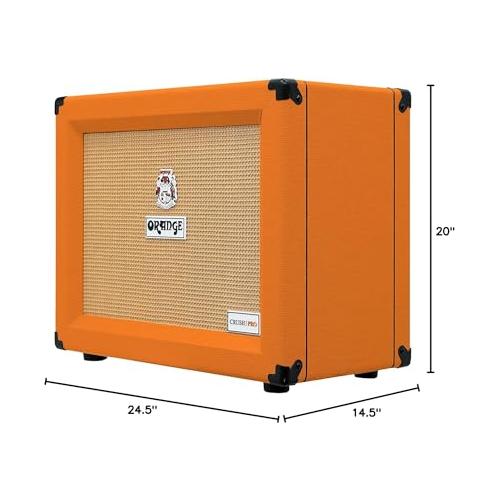 Orange Orange Crush CR60C 1x12 60-Watt Combo Orange w/Pig Hog 10' Guitar Instrument Cable, a Power Supply AC Adapter, 12-Pack Guitar Picks & Liquid Audio Polishing Cloth