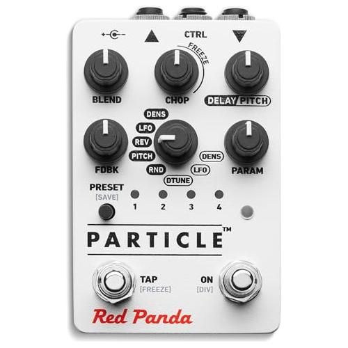 Red Panda RPL-101V2 Particle 2 Granular Delay Pedal Bundle w/ 2-Pack Strukture S6P48 Woven Right Angle Patch Cable, 12-Pack Guitar Picks and Liquid Audio Polishing Cloth