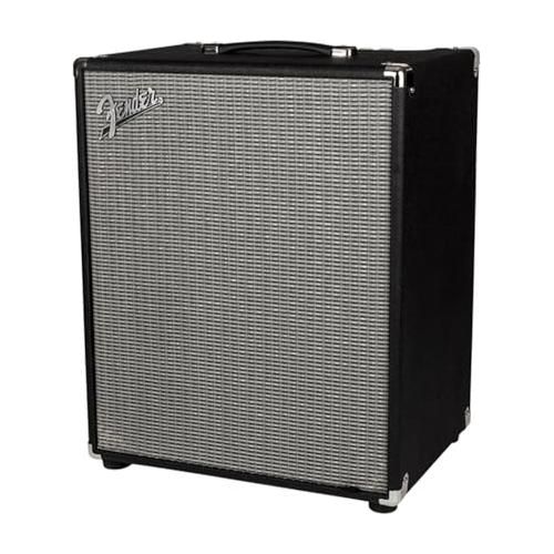 Fender Rumble™ 500 Bass Combo Amplifier, 120V, Black and Silver, 2370600000 Bundle w/Pig Hog PCH10BK “Black Woven” Instrument Cable, 12-Pack Guitar Picks & Liquid Audio Polishing Cloth