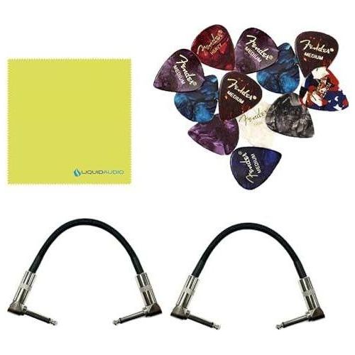 EarthQuaker Devices Astral Destiny An Octal Octave Reverberation Odyssey Bundle w/2x Strukture S6P48 Woven Right Angle Patch Cables, 12x Guitar Picks and Liquid Audio Polishing Cloth