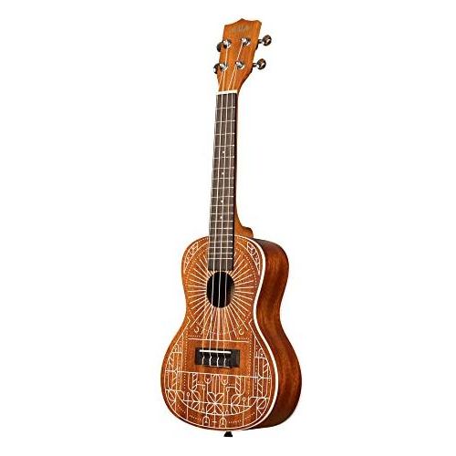 Kala Brand Music Co. Mandy Harvey Signature Concert Ukulele (KAMANDYC), Satin Mahogany