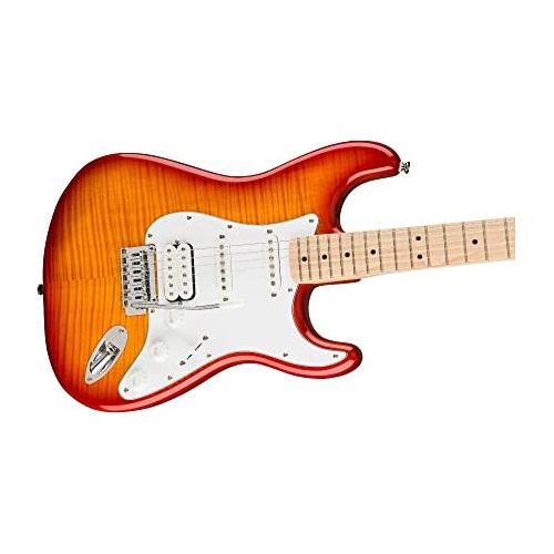 Squier Affinity Series Stratocaster FMT Electric Guitar, Sienna Sunburst, Maple Fingerboard