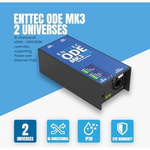 ENTTEC ODE MK3 Two-universe Bidirectional DMX Ethernet Gateway