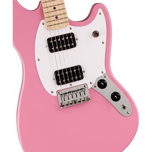 Squier Sonic Mustang Electric Guitar, with 2-Year Warranty, Flash Pink, Maple Fingerboard