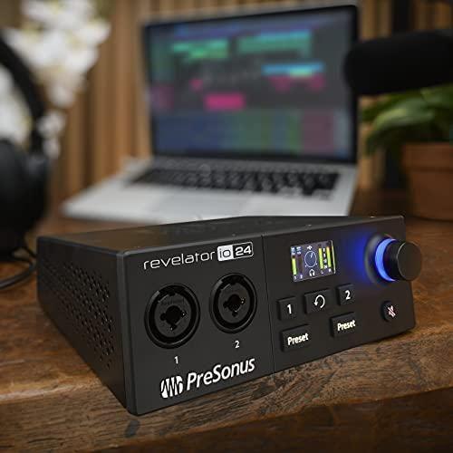 PreSonus Revelator io24 USB-C Compatible Audio Interface with Integrated Loopback Mixer and Effects for Streaming, Podcasting, and More