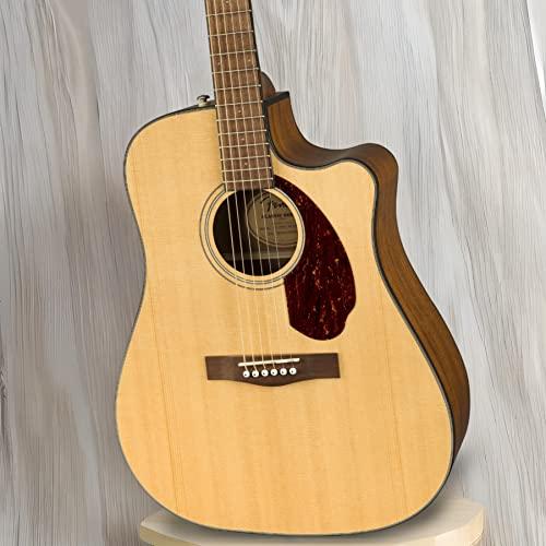 Fender CD-140SCE All-Mahogany Dreadnought Cutaway Acoustic Electric Guitar, with 2-Year Warranty, Fishman Pickup and Preamp System, Natural, with Case