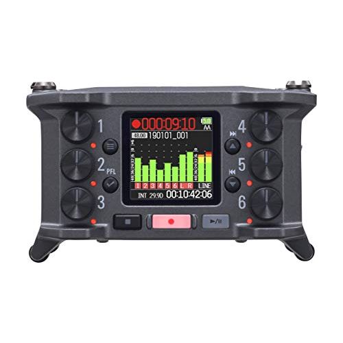 Zoom F6 Field Recorder/Mixer, Professional Field Recording, Audio for Video, 32-Bit Float Recording, 14 Channel Recorder, 6 XLR Inputs, Timecode, Ambisonics Mode, Battery Powered, iOS Wireless Control