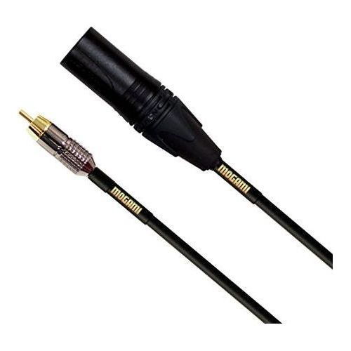 Mogami Gold XLRM-RCA Unbalanced Audio Adapter Cable, RCA Male Plug to XLR-Male, Gold Contacts, Straight Connectors