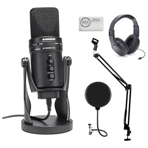 Samson G-Track Pro USB Microphone with Built-in Audio Interface | Black