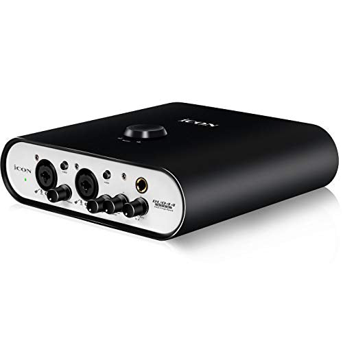 Icon Pro Audio USB Audio Interface with Mobile Streaming Capabilities, Duo 44 Live (2 mic preamps)