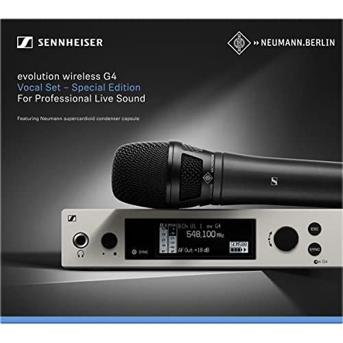 Sennheiser Ew 500 handheld wireless w/ Neumann KK205 Capsule GW1 (558-608Mhz),Black