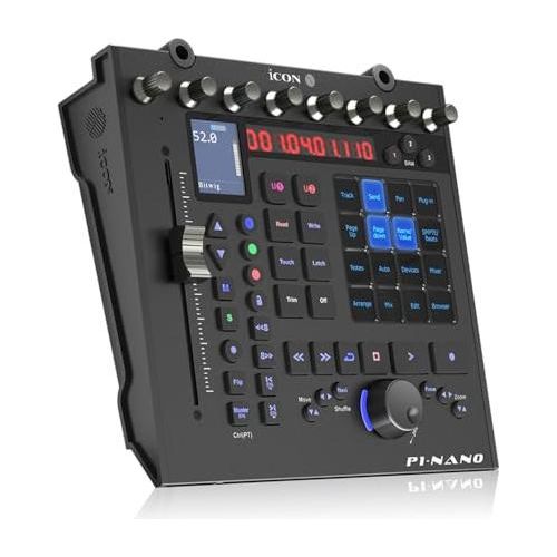 iCON Pro Audio P1 Nano Compact USB C-MIDI Control Surface Bundle w/iCon D5 Display for P1 Nano and Liquid Audio Polishing Cloth