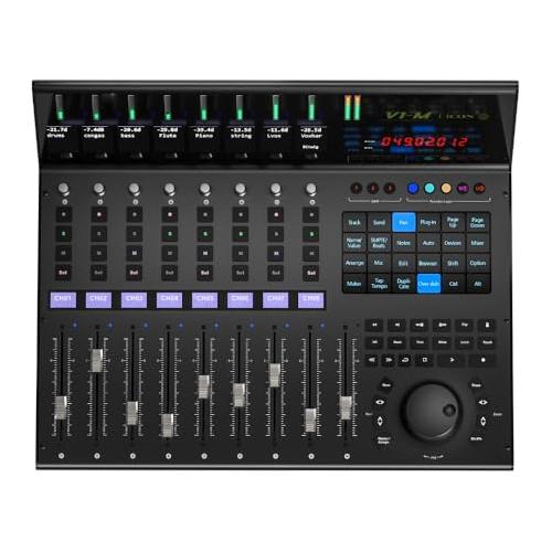 ICON Pro Audio V1-M USB MIDI DAW Control Surface Bundle w/ICON V1-X Extender for V1-M and Liquid Audio Polishing Cloth