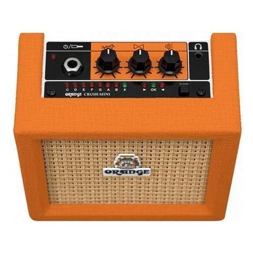 Orange Crush Amp Mini 3W Analogue Combo Battery Powered Amp Bundle with 2 Batteries & Liquid Audio Polishing Cloth - Electric Bass Guitar Amp, Portable Practice Amp, Mini Speaker Amplifier