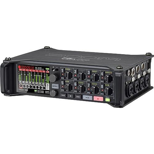 Zoom F8n Pro Professional Field Recorder/Mixer, Audio for Video, 32-bit/192 kHz Recording, 10 Channel Recorder, 8 XLR/TRS Inputs, Timecode, Ambisonics Mode, Battery Powered, Dual SD Card Slots