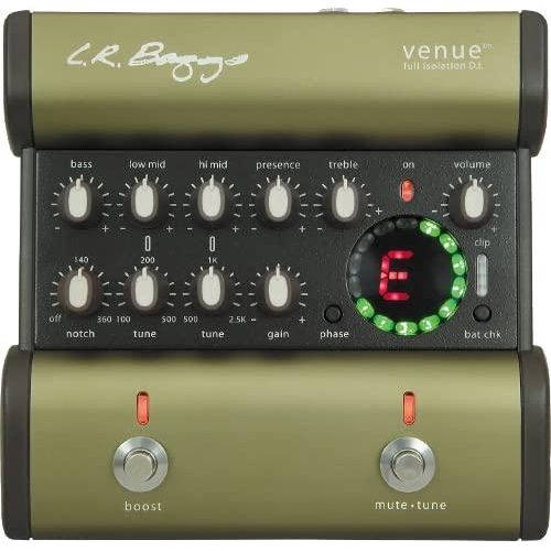 LR Baggs Venue DI Acoustic Guitar Effect Pedal Bundle w/ 12x Picks and Liquid Audio Polishing Cloth