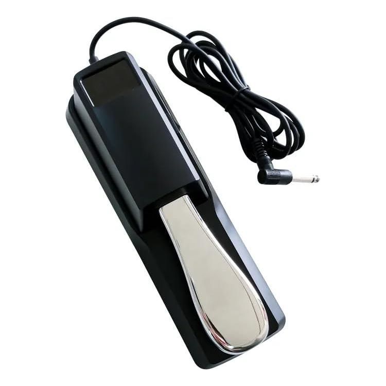 Liquid Audio Deluxe Sustain Pedal - Ideal for Yamaha, Casio, Roland, Korg, Behringer, Moog Keyboards - Includes Polarity Switch, 1/4" Input Plug, and Extended 6.5ft Cable